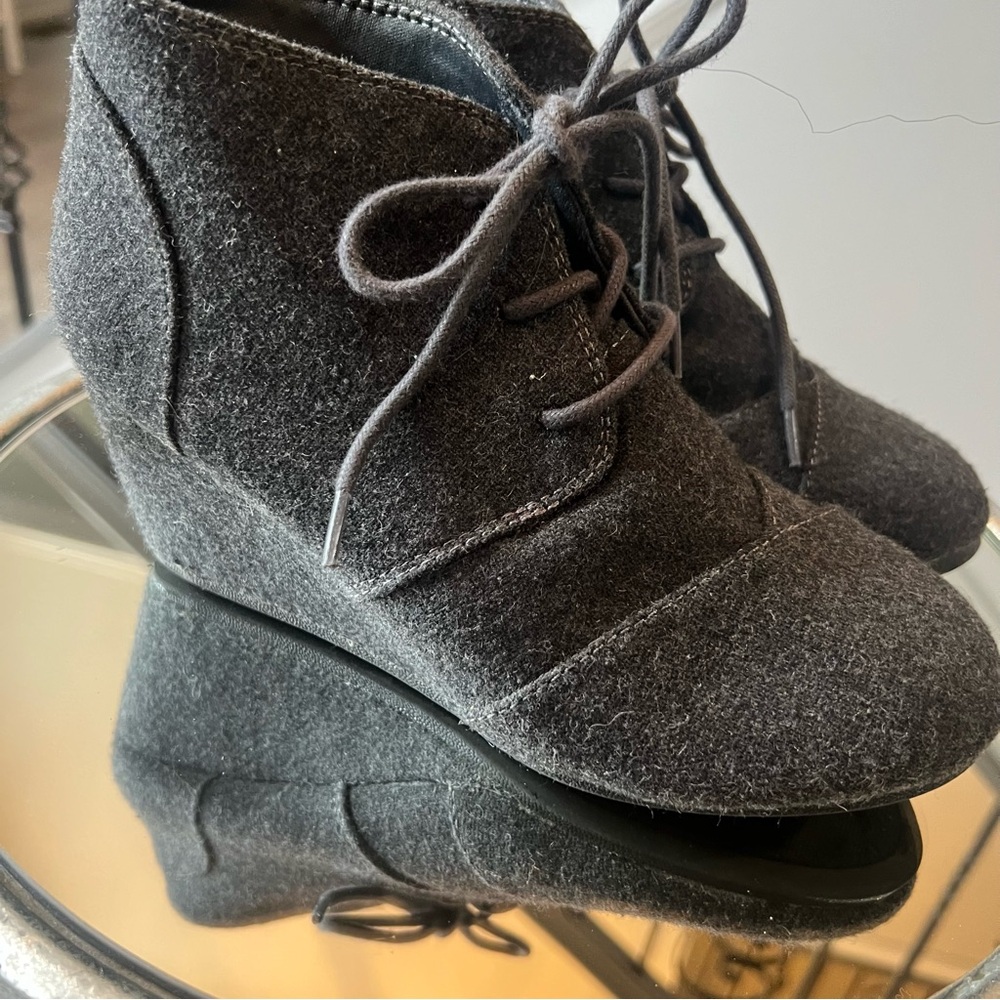Marbella Gray Wedge bootie Size 3